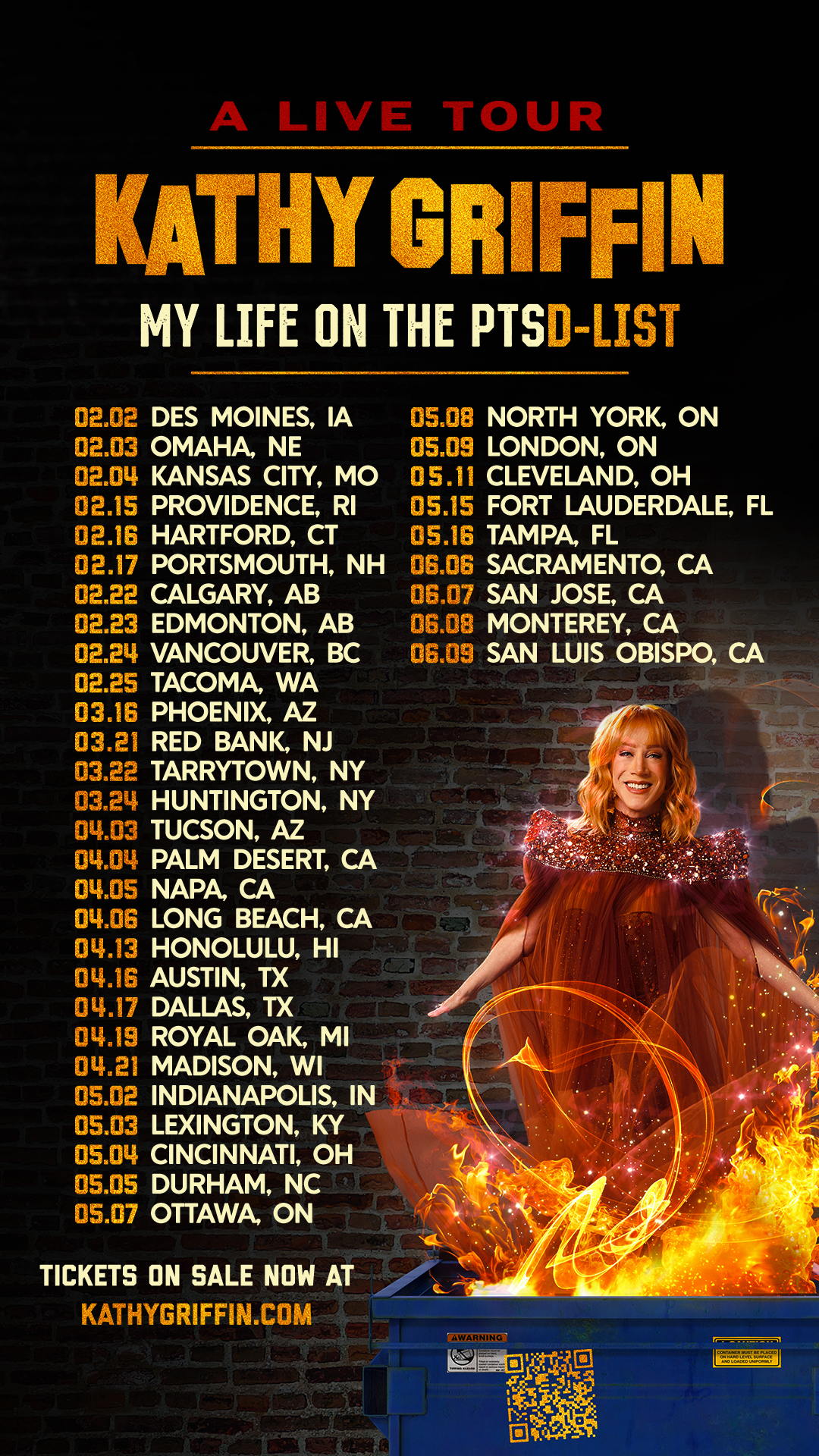 kathy griffin tour poster